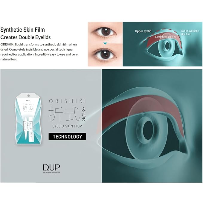 DUP ORISHIKI Eyelid Skin Film, Invisible Eyelid Lifter, Natural Eye Lid Defining Makeup Stick, Double Eyelid Lift for Droopy Eyes, Japanese Instant Natural Eye Makeup, Invisible Film Eyelid Maker-VivaGrace Women