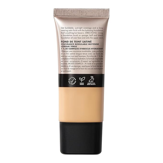 e.l.f. Soft Glam Foundation, Medium Coverage, Long-Lasting & Buildable Foundation For A Smooth, Satin Finish, Vegan & Cruelty-Free, 24 Light Warm-VivaGrace Women