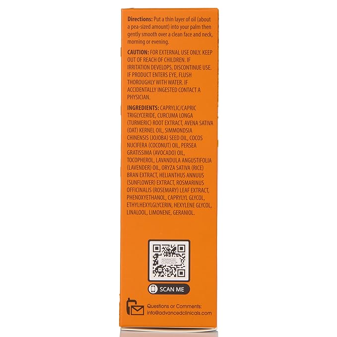 Advanced Clinicals Turmeric Oil Serum For Face | Facial Skin Care Serum With Jojoba + Coconut Oil To Improve Appearance Of Dark Spots & Uneven Skin Tone | Antioxidant Dry Skin Moisturizer, 2-Pack-VivaGrace Women