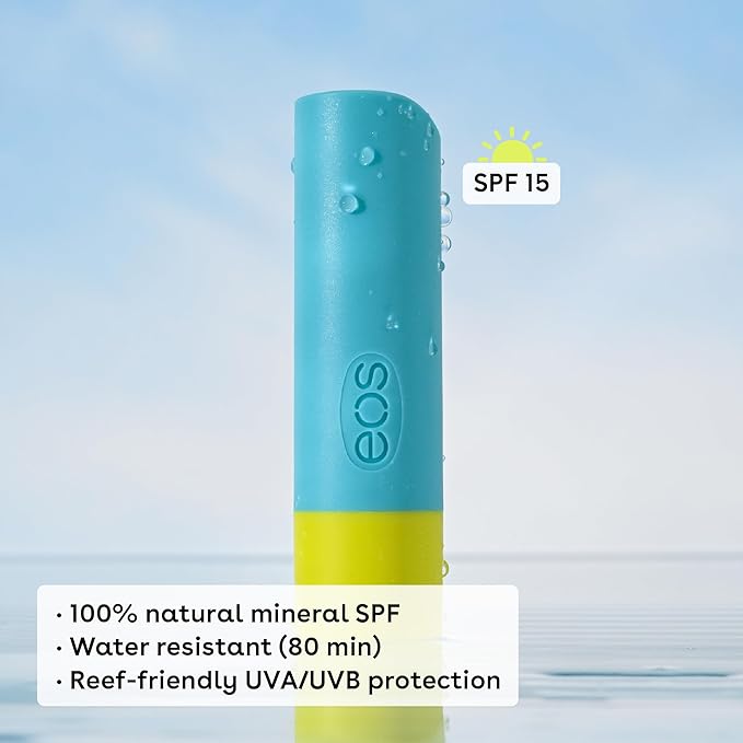 eos Natural SPF 15 Lip Balm- Pineapple Coconut, Daily Protection, Water Resistant, 0.14 oz-VivaGrace Women