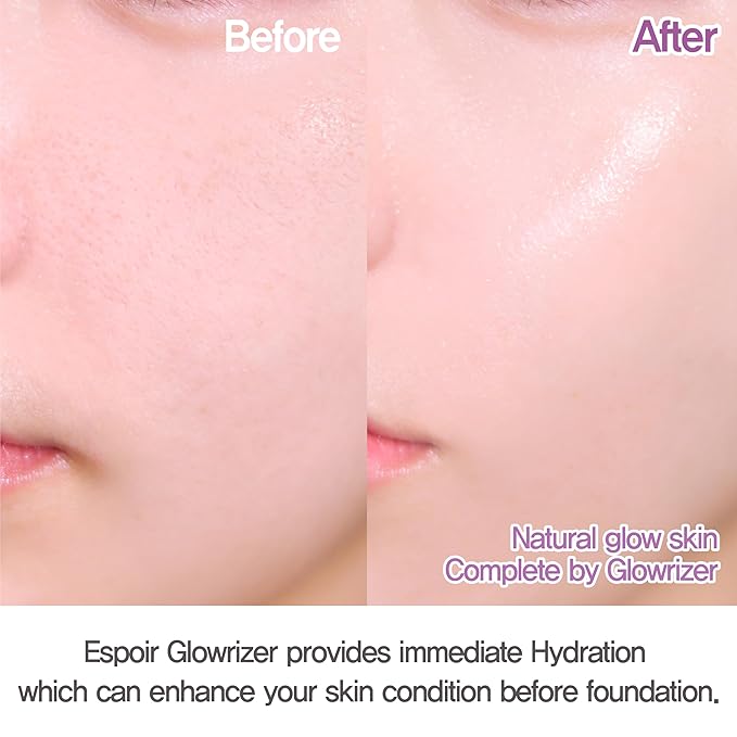 Espoir Glowrizer | Hydrating and Moisturizing Gel-Based Primer for Makeup | 1.35 fl. Oz | Express smooth and glow skin as if Natural-born | Jelly Primer | Recommended for all type of skins-VivaGrace Women