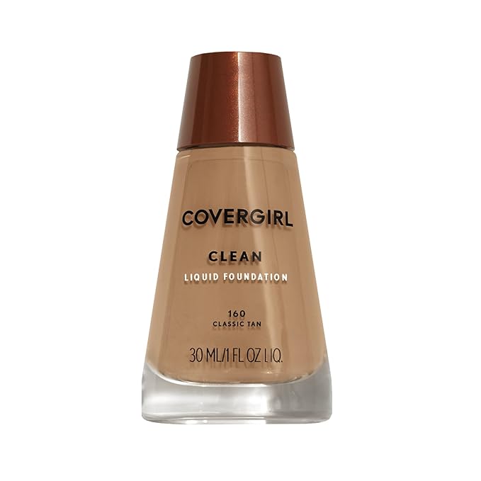 COVERGIRL Clean Makeup Foundation Classic Tan 160, 1 oz (packaging may vary)-VivaGrace Women