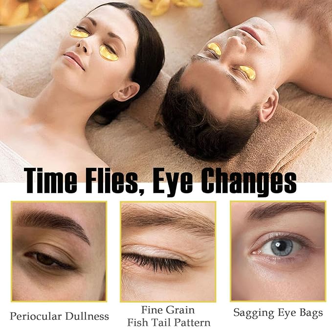 20 Pieces Lip Masks&24K Gold Gel Eye Masks,Crystal Collagen Under Eye Masks,Moisturizing Cherry Lip Patches Skin Care,Reducing Fine Lines & Dark Circle for Puffy Eyes,Birthday for Women-VivaGrace Women