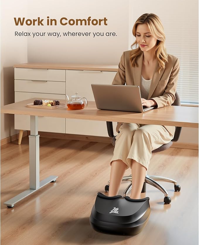 BOB AND BRAD Foot Massager with Heat,Shiatsu Deep Kneading Electric Feet Massager Machine for Plantar Fasciitis, Men Size 12-VivaGrace Women