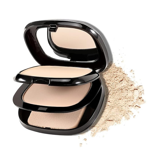 Boobeen Pressed Powder, Light Shade, Long-Lasting Matte Finish, Flawless Lightweight Makeup, 2 Layers Setting Powder Foundation, Compact with Mirror and Puff-VivaGrace Women