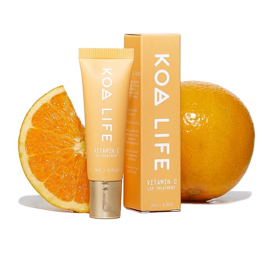Koa Life Vitamin C Lip Treatment - Nourishing Lip Balm, Anti-Aging, Repairs & Protects From Sun Damage, Glossy, All Natural Ingredients - Citrus 10 G-VivaGrace Women