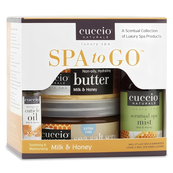 Cuccio 4 Piece Spa To Go Kit, Milk and Honey-VivaGrace Women