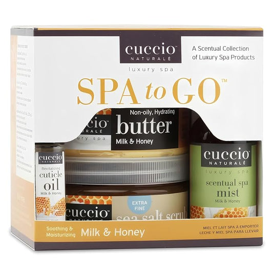 Cuccio 4 Piece Spa To Go Kit, Milk and Honey-VivaGrace Women
