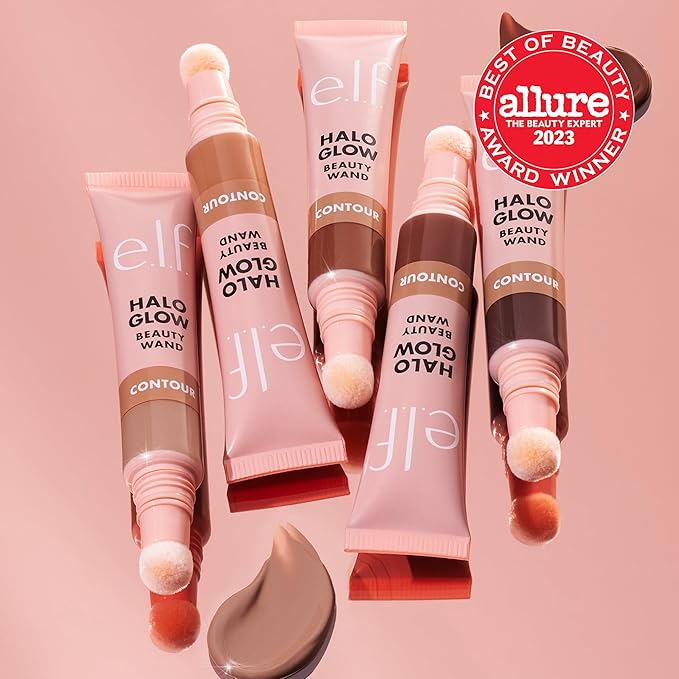 e.l.f. Halo Glow Contour Beauty Wand, Liquid Contour Wand For A Naturally Sculpted Look, Buildable Formula, Vegan & Cruelty-free, Tan/Deep-VivaGrace Women