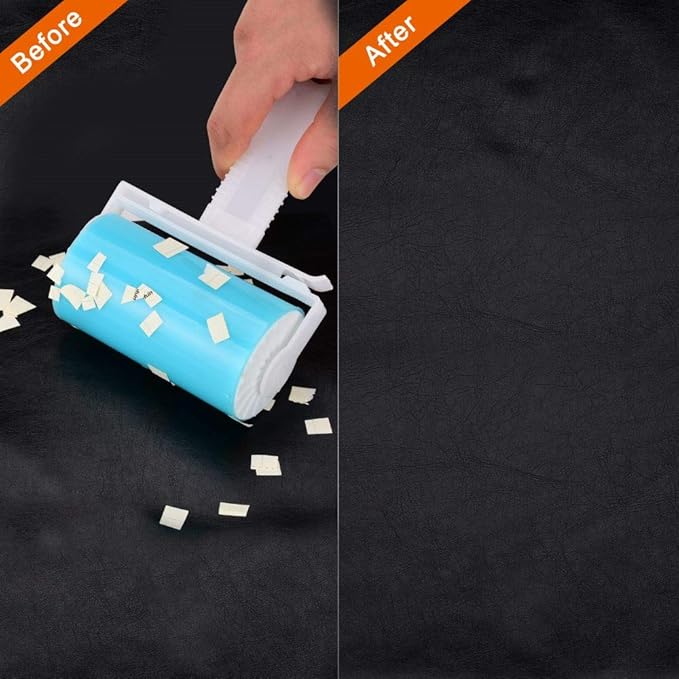 Washable Gel Lint Roller 4 Pack, Reusable Sticky Lint Roller Portable Dog Cat Pet Hair Remover Brush for Clothes, Pet Hairs, Travel Household, Carseats-VivaGrace Women