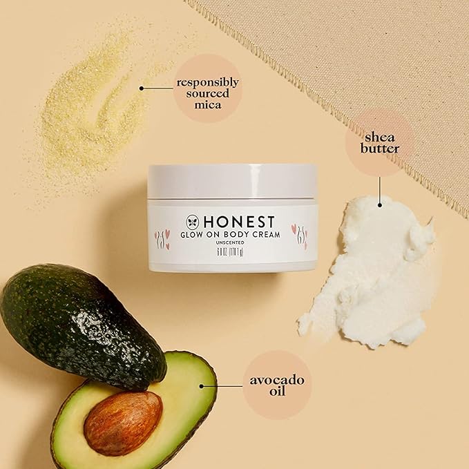 The Honest Company New Mama Care Essentials Gift Set | Hospital Bag Must Haves | Travel Size Nip Balm (0.5 oz), Glow On Body Cream (1 oz), Gotta Glow Face Wash (1.75 fl oz), Reusable Pouch-VivaGrace Women
