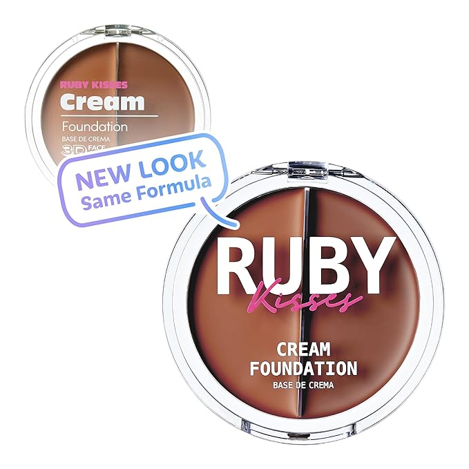 Ruby Kisses 3D Face Creator Cream Foundation & Concealer, 12 Hours Long Lasting, Medium to Full Coverage, Non-Greasy, Ideal for Makeup & Contour Palette (Level 15)-VivaGrace Women