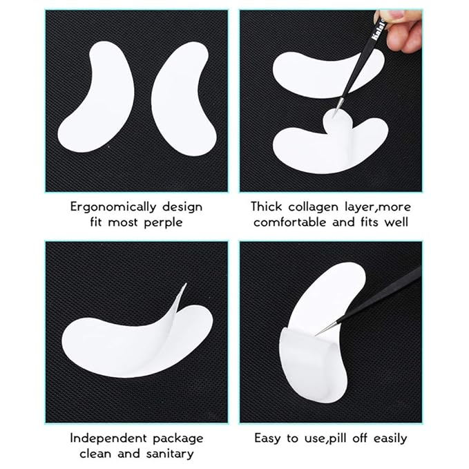 Under Eye Gel Pads Eyelash Extension Pads Lint Free DIY False Eyelash Lash Extension Makeup Eye Gel Patches Pack (50)-VivaGrace Women