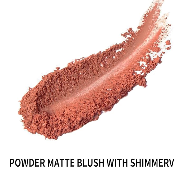 Boobeen Powder Blush Matte Blush, Highly Pigmented Beauty Cream Blush Palette for Create A Natural Cheek Flushed Look, Rich Colors (C-07)-VivaGrace Women