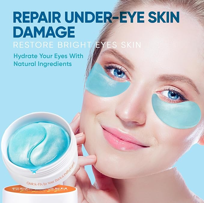 Under Eye Patches for Anti-Aging: 30 Pairs Retinol Collagen Gel Eye Pads - Reduces Wrinkles, Dark Circles, Eye Bags & Puffiness, Fine Lines Smoothing Treatment & Hydrating Eye Mask for Women-VivaGrace Women