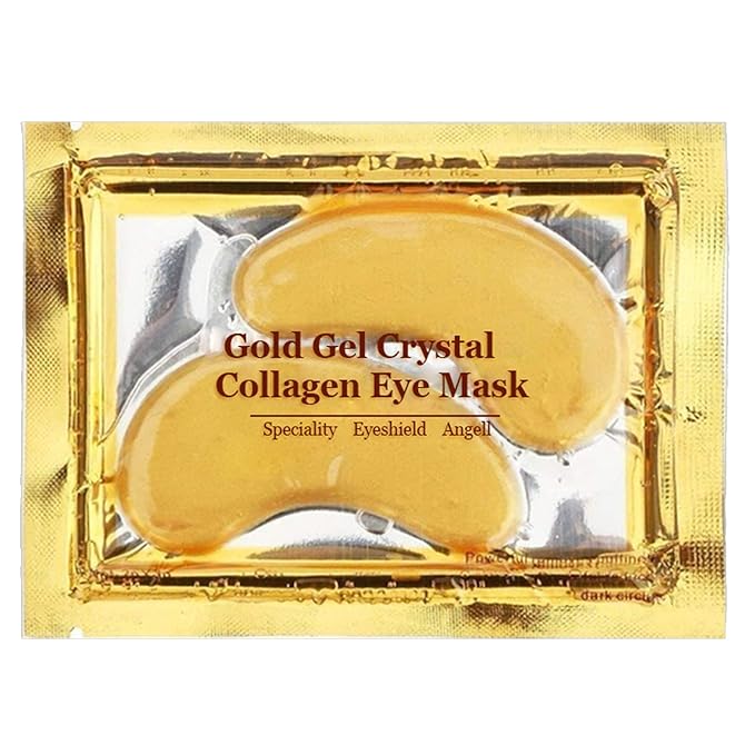 Jakuva 29PCS Gold Gel Crystal Collagen Eye Mask Under Eye Patches For Puffy Eyes and Dark Circles, Hydrating & Anti Aging,24k Gold Eye Mask Eye Patches for Moisturizing-VivaGrace Women