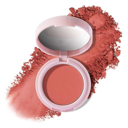 Mally Beauty Bulletproof Powder Blush - Confident Coral - Long-Lasting Flush of Color - Compact Blush Powder Makeup - Matte Finish-VivaGrace Women