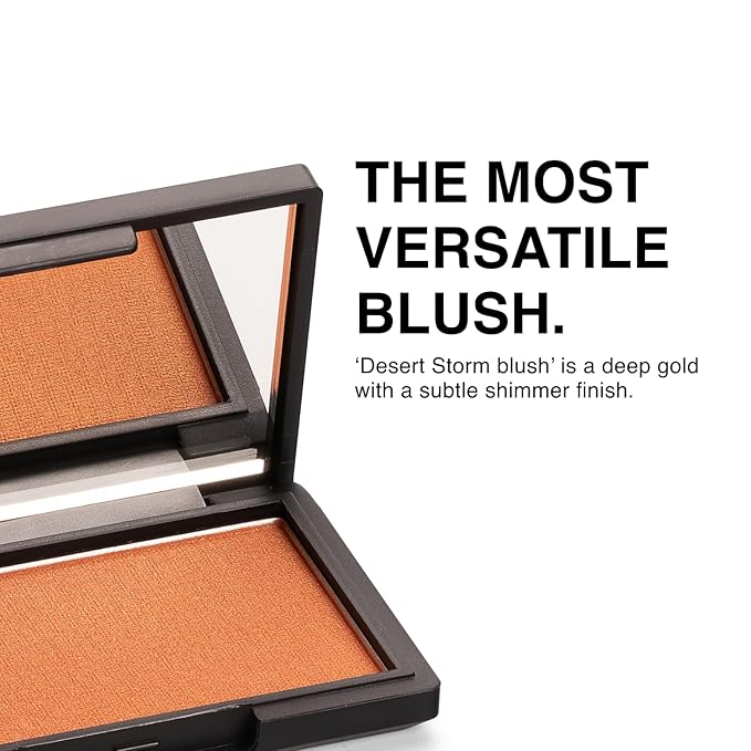 Makeup Powder Blusher - "Desert Storm" - 4g / 0.141 oz - Full Coverage, Natural Blush - Soft, Buildable Pink, Coral, Peach & Golden Hues-VivaGrace Women
