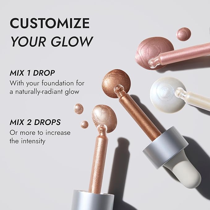 COVER FX Custom Enhancer Drops - Celestial: Opalescent Finish - 15mL - Radiant Glow - Liquid Highlighter-VivaGrace Women