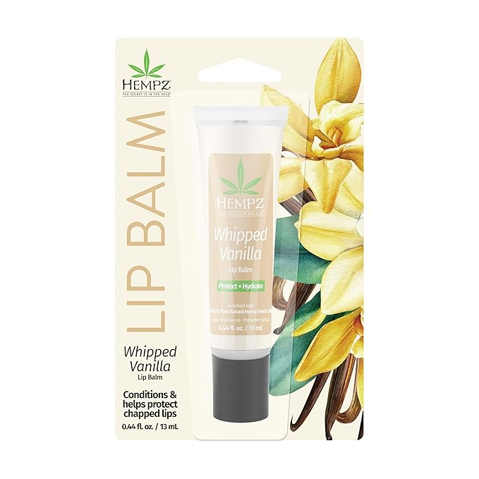 Hempz NEW Vanilla Lip Butter Balm, Soothing and Hydrating Lip Care for Men or Women, .44oz-VivaGrace Women