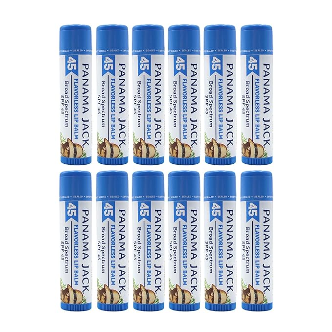 Panama Jack Sunscreen Lip Balm - SPF 45, Broad Spectrum UVA-UVB Sunscreen Protection, Prevents & Soothes Dry, Chapped Lips-VivaGrace Women