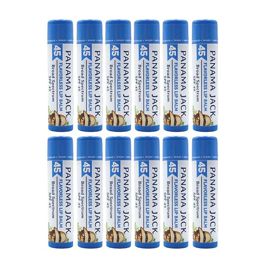 Panama Jack Sunscreen Lip Balm - SPF 45, Broad Spectrum UVA-UVB Sunscreen Protection, Prevents & Soothes Dry, Chapped Lips-VivaGrace Women