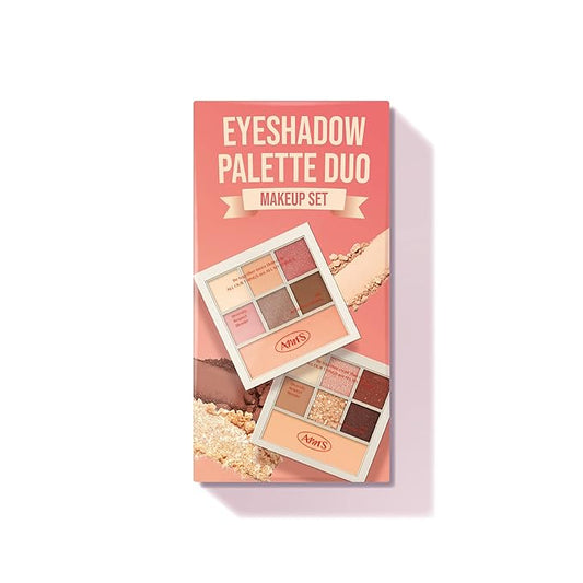 AMTS Off Sienna & Authentic Amber Eyeshadow Palettes Set, Valentine's gifts for teen girls, women | Matte Shimmer Metallic, Long Lasting-VivaGrace Women