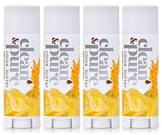 Lip Balm 4-Pack (Cocoa Butter) | Lip Care Set With 100% All Natural Beeswax | Vitamin E Oil | Flavored Lip Balm for Dry, Chapped Lips | Made in Australia…-VivaGrace Women