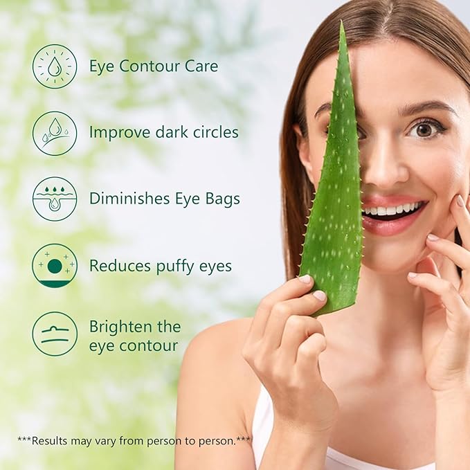 Aloe Vera Eye Serum Dark Circles Under Eye Treatment for Women to Reduce Appearance of Puffy Eyes Eye Bags Fine Lines and Wrinkles for All Skin Types, Beauty Skin Care Gift-VivaGrace Women