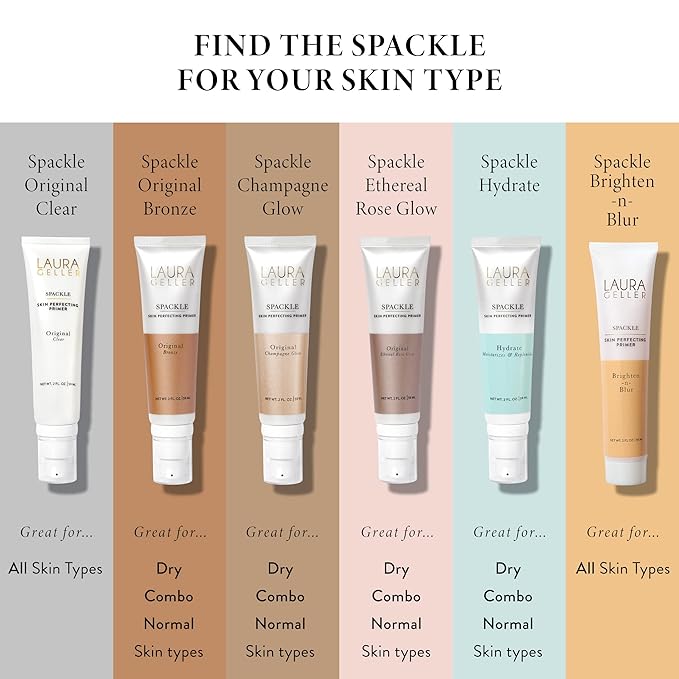 LAURA GELLER NEW YORK Spackle Primer - Bronze - Super-Size 2 Fl Oz - Hyaluronic Acid Makeup Primer for Mature Skin-VivaGrace Women