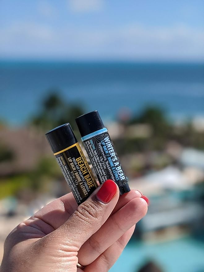 Walton Wood Farm Lip Balm Trio (Beach Babe) Pineapple Flavor 100% All-Natural, Vegetarian Friendly, and Paraben-Free-VivaGrace Women