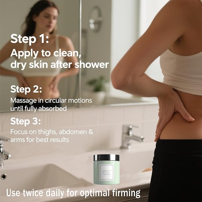 Champagne Firming Body Cream,Anti-Aging Tightening Cream with Luxe-Lift Complex,Skin Firming Cream for Hydrates Dry Skin, Fights Crepey Skin on Arms & Legs(8 Fl Oz, Sweet Almond Coconut)-VivaGrace Women