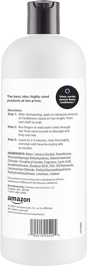 Amazon Basics Moisture Rich Conditioner, 28 Fluid Ounce (Pack of 2)-VivaGrace Women