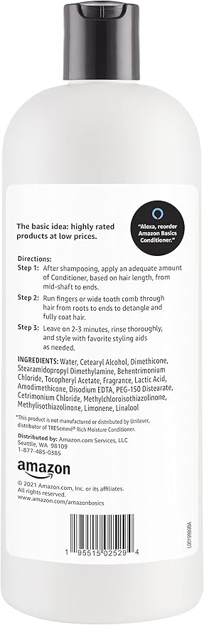 Amazon Basics Moisture Rich Conditioner, 28 Fl Oz (Pack of 4)-VivaGrace Women