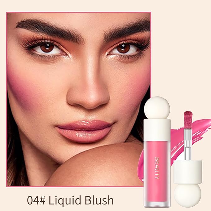 Erinde 3 Colors Liquid Highlighter Blush Contour Set, Natural Matte Face Blush Bronzer, Natural Glossy Liquid Illuminator for Face and Body, Lightweight Blendable Silky Smooth Texture, Cruelty-free-VivaGrace Women