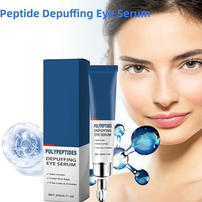 Peptide Depuffing Eye Serum, Himeye Peptide Eye Serum, Men's Caffeine Eye Serum, Men's Collagen Anti-Aging Eye Cream for Wrinkles, 0.5 Ounce (Pack of 2)-VivaGrace Women