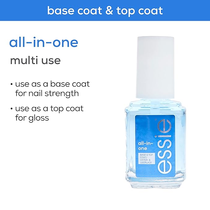 Essie Nail Polish White Mani Kit, Blanc, White Nail Polish + All-In-One Base Coat + Top Coat + Strengthener, Gifts For Women And Men, 0.46 Fl Oz Each-VivaGrace Women
