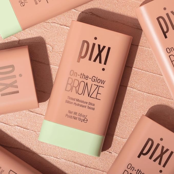 Pixi On-the-Glow Bronze - SoftGlow, Hydrating Tinted Moisture Bronzer Stick with Ginseng, Aloe Vera & Fruit Extracts, For Cheeks & Lips, 19g / 0.6oz, Paraben-Free-VivaGrace Women