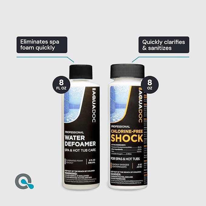 Inflatable Hot Tub Chemical Kit with Bromine Tablets - Inflatable Spa Starter Kit - Convenient Hot Tub Starter Kit & pH Control Kit - AquaDoc Inflatable Spa Chemicals-VivaGrace Women