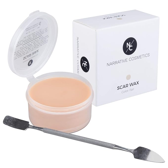 Starter Effects Kit, 6-Color Bruise Wheel, Scar Wax, and Scab Blood Paste, Professional SFX Makeup Set With Applicators-VivaGrace Women