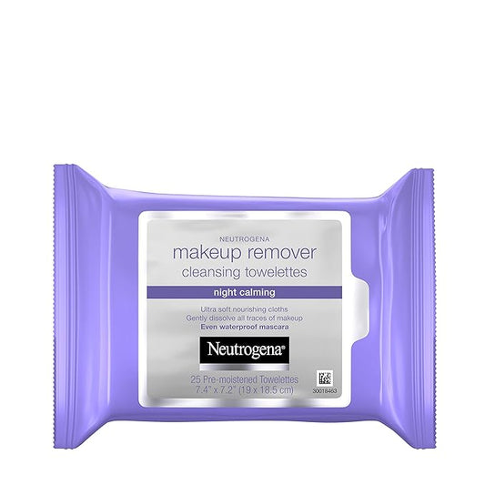 Neutrogena Makeup Remover Cleansing Towelettes Night Calming, 25 Count, 3pk