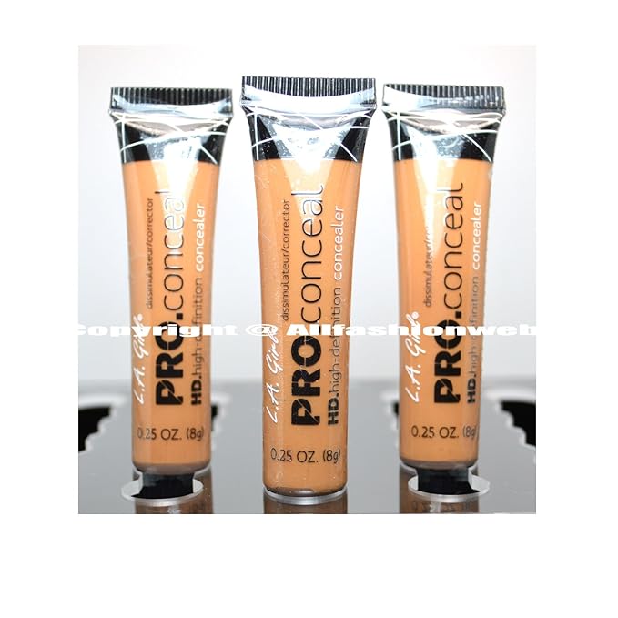 L.A. Girl Pro Concealer x GC983 Fawn HD High Definition Liquid, Assortment, 0.75 Ounce, (Pack of 3)-VivaGrace Women