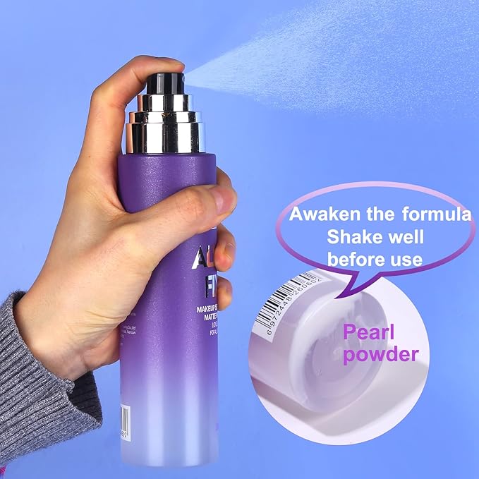 UCANBE Makeup Setting Spray + Face Primer + Make Up Sponge, Gel-Based Hydrating Primer, Lightweight, Long Lasting Matte Finishing Spray,Beauty Blender Set-VivaGrace Women