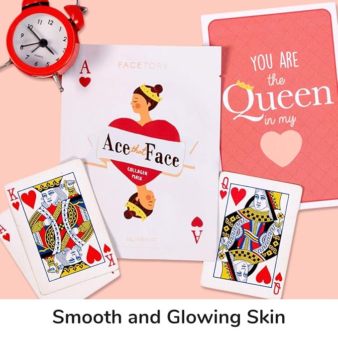 FACETORY K Beauty Face Mask Skin Care - ACE THAT FACE FIRMING COLLAGEN Sheet Mask with Collagen & Mushroom Extract | For Plump and Glowing Skin (10 Pack)-VivaGrace Women