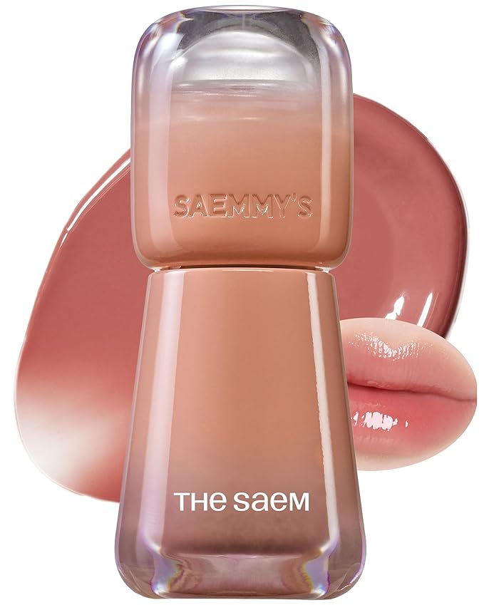 THESAEM Saemmy's Ade Shot Tint - Korean Lip Tint, Water Gel Lip Stain with Plump Glowy Moisturizing Finish, Buildable Radiant Gloss, Long-Lasting Comfort, 0.1 fl.oz. (07 Orange Ceylon)-VivaGrace Women