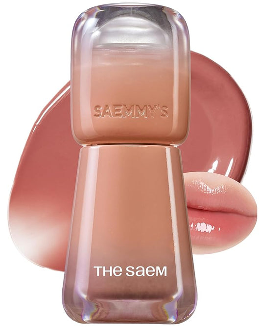 THESAEM Saemmy's Ade Shot Tint - Korean Lip Tint, Water Gel Lip Stain with Plump Glowy Moisturizing Finish, Buildable Radiant Gloss, Long-Lasting Comfort, 0.1 fl.oz. (07 Orange Ceylon)-VivaGrace Women
