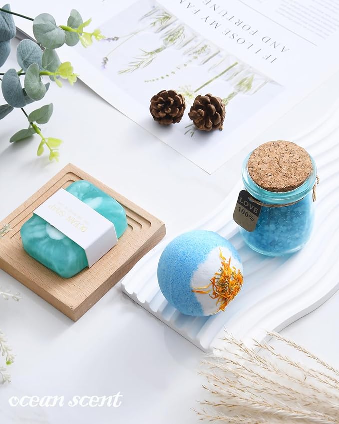 Happy Birthday Gifts for Women, Bath Relaxing Spa Gift Basket Set, Mother's Day Gift Kit, Womens Unique Present Ideas for Her Mom Sister Daughter Wife Girlfriend Friends Coworker Grandma Female-VivaGrace Women