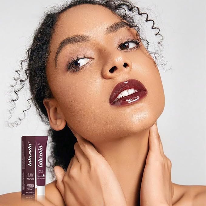 Lip Glowy Balm Butter Lip Balm Plumps Moisturizing Hydrating Lip Mask Repair Moisturizer Lips Care Lip Treatment for Dry Cracked Lip, Glossy Finish, Vegan Tinted Lip Balm Chapstick (#3 Brown Sugar)-VivaGrace Women