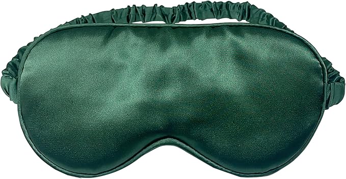 Silk Eye mask for Sleeping Light Blocking for Bedroom, Plane Travel Satin Sleep mask Women Mens,Blackout to Help You deep Sleep (Green)-VivaGrace Women