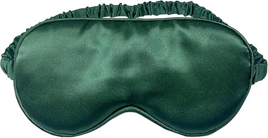 Silk Eye mask for Sleeping Light Blocking for Bedroom, Plane Travel Satin Sleep mask Women Mens,Blackout to Help You deep Sleep (Green)-VivaGrace Women